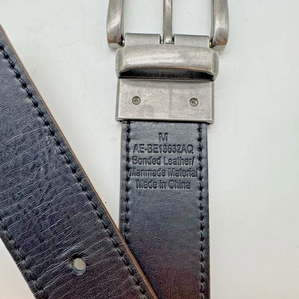Aeropostale Y2K Brown Black Reversible Belt Men's M  1.25